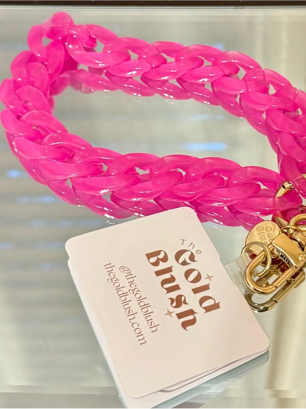 BNWT Gold Blush Hit  Pink Phone Chain